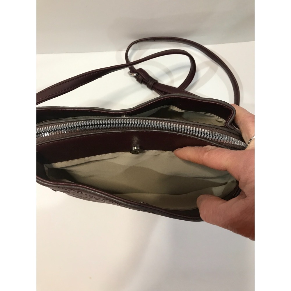 nine west calandra mini merlot cross body‎ faux leather - Picture 7 of 9